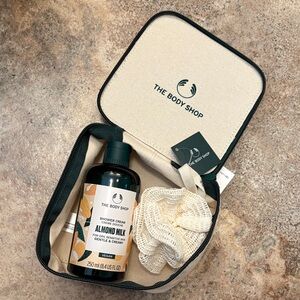 NWT, The Body Shop Almond Milk Shower Cream Gift Set